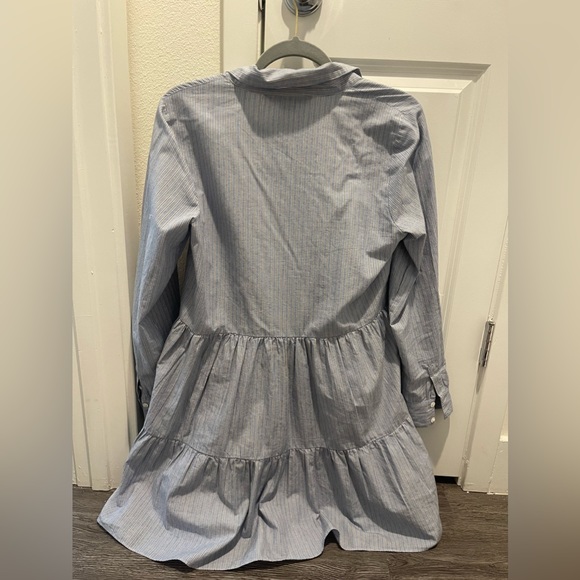 Veronica Beard blue striped shirt dress - Picture 3 of 4